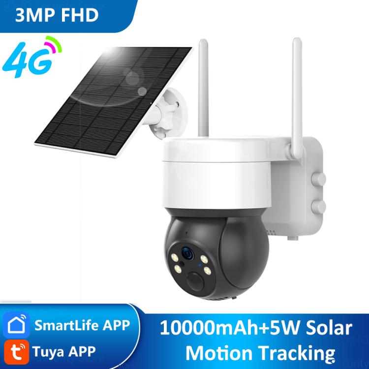 Cámara de seguridad PTZ para exteriores de bajo consumo, alimentada por energía solar, RH-BC10T, 4G, 3MP., RH-BC10T