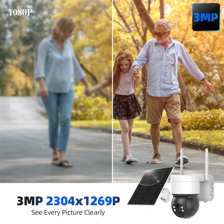Cámara de seguridad PTZ para exteriores de bajo consumo, alimentada por energía solar, RH-BC10T, 4G, 3MP., RH-BC10T