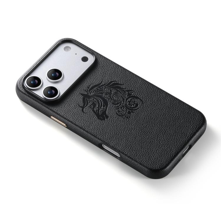 Funda para teléfono ESEBLE B1 con diseño de caballo y cinco flores, For iPhone 16 Pro Max, For iPhone 16 Pro