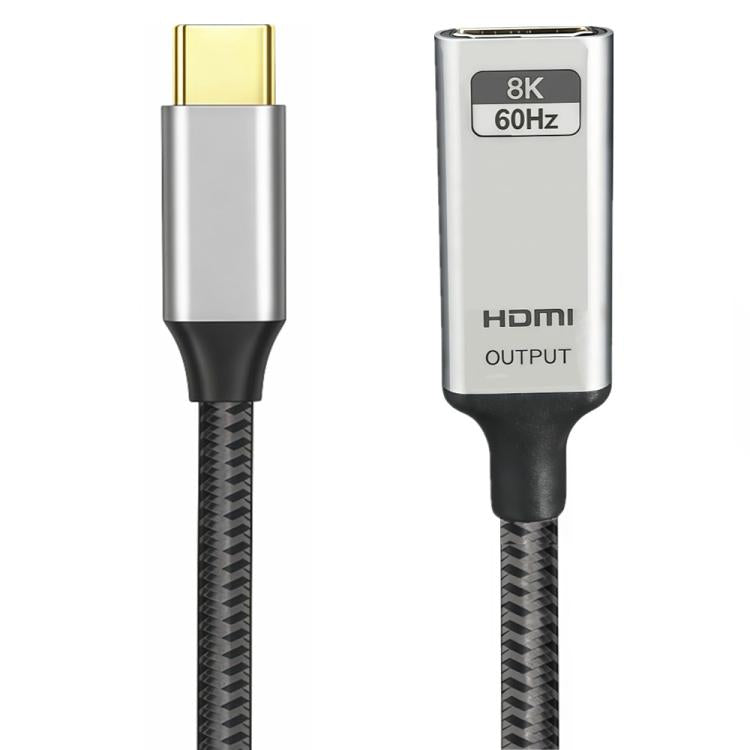 Convertidor activo de USB-C macho a HDTV 2.1 de 8K a 60 Hz y 48 Gbps, Type-C Male to HDTV2.1