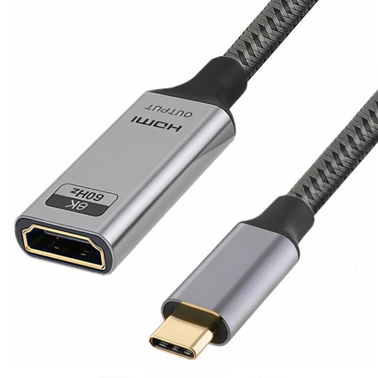 Convertidor activo de USB-C macho a HDTV 2.1 de 8K a 60 Hz y 48 Gbps, Type-C Male to HDTV2.1