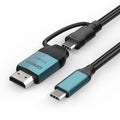 Cable de conversión de vídeo Onten UC956 V2.0 4K 30Hz Tipo-C a HDMI y Tipo-C, UC956