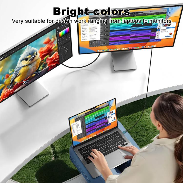 Cable de conversión de vídeo Onten UC956 V2.0 4K 30Hz Tipo-C a HDMI y Tipo-C, UC956
