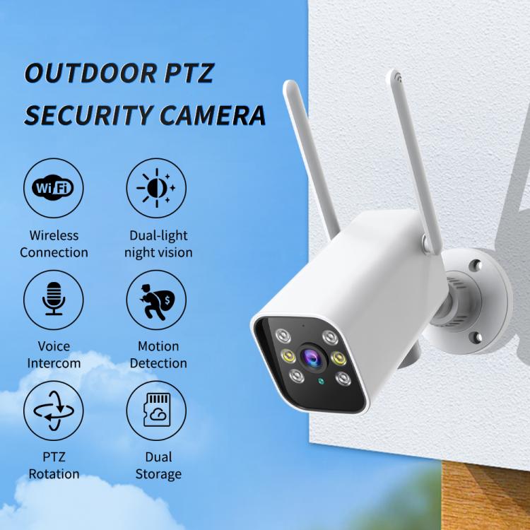 Cámara de seguridad tipo bala PTZ para exteriores K20 1080P HD, K20