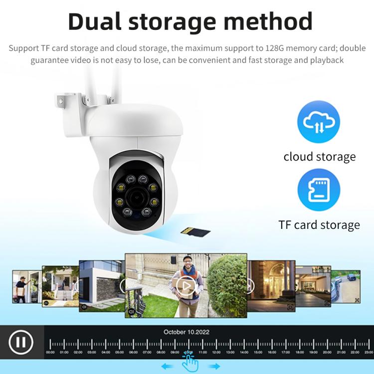 Cámara de vigilancia panorámica impermeable K21 1080P de 360 grados, K21