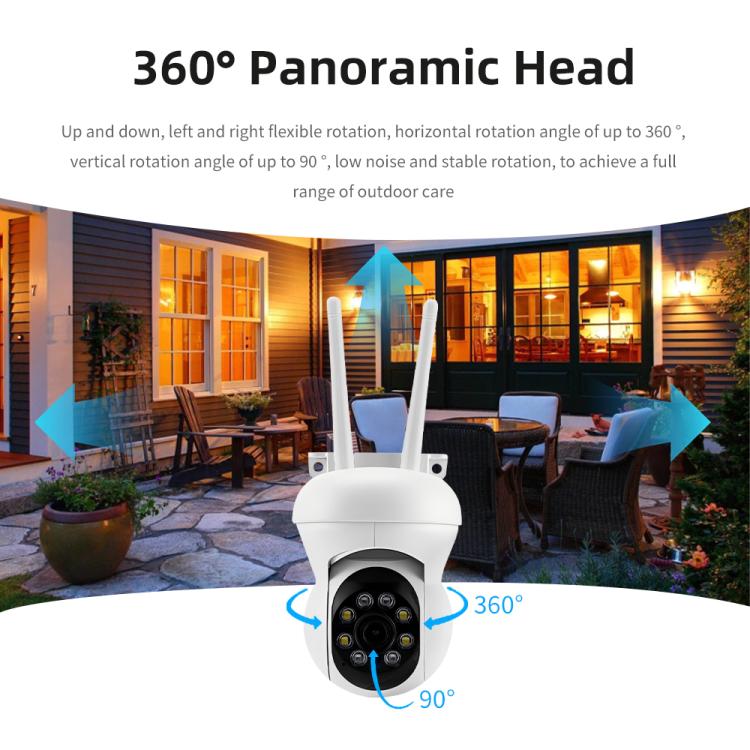 Cámara de vigilancia panorámica impermeable K21 1080P de 360 grados, K21