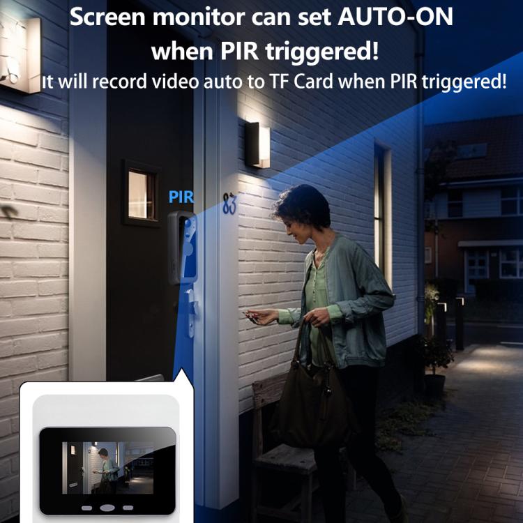 RH-TPD10-W Pantalla IPS de 4 pulgadas, videoportero inteligente Tuya con audio bidireccional y conexión WiFi.