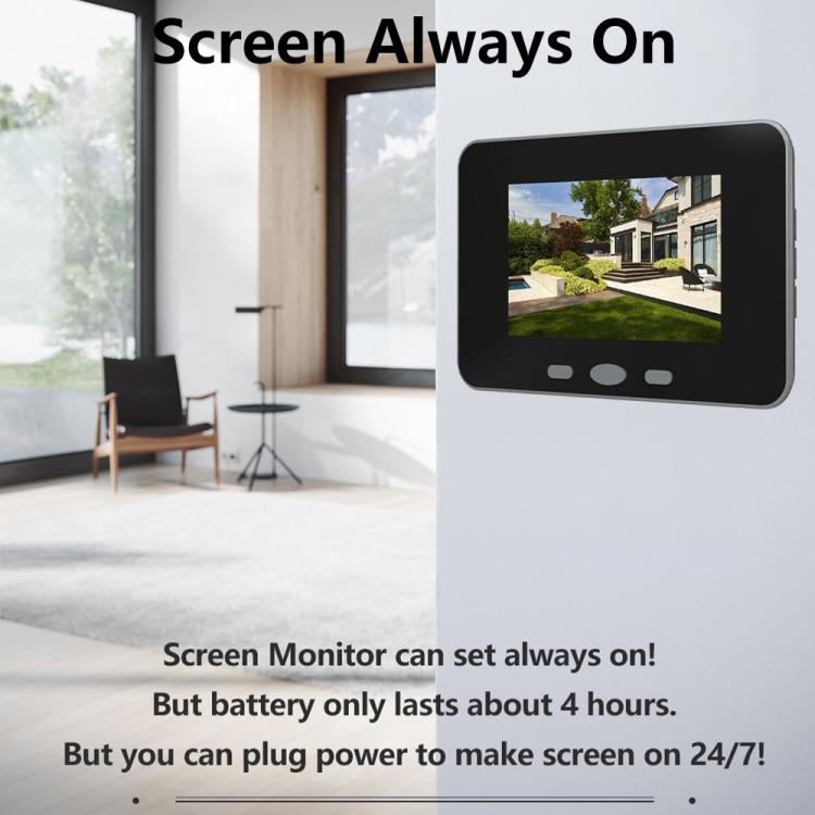 RH-TPD10-W Pantalla IPS de 4 pulgadas, videoportero inteligente Tuya con audio bidireccional y conexión WiFi.