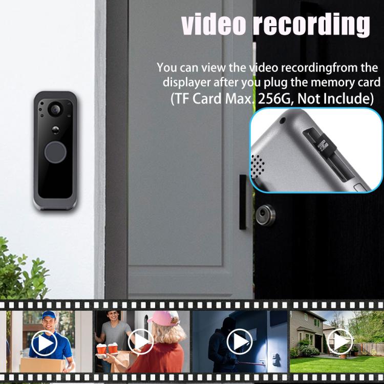 RH-TPD10-W Pantalla IPS de 4 pulgadas, videoportero inteligente Tuya con audio bidireccional y conexión WiFi.
