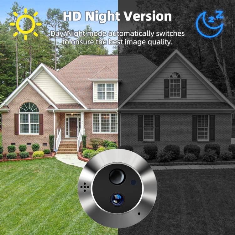 RH-PD6-I Timbre de puerta inteligente con video WiFi y detección de movimiento con pantalla HD de 4,3 pulgadas, RH-PD6-I