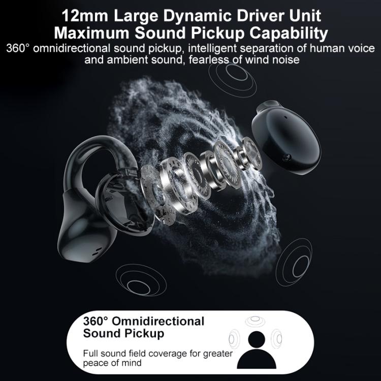 Auriculares inalámbricos Bluetooth ZGA GS25 con clip para la oreja, GS25