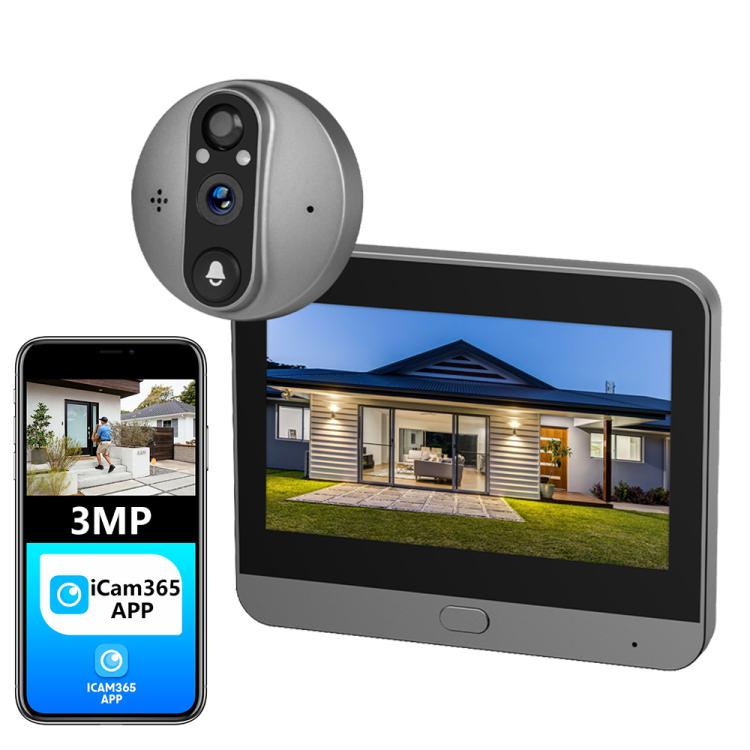 RH-PD8-I Pantalla HD de 4,3 pulgadas, sin puntos rojos, visión nocturna, timbre de video WiFi, RH-PD8-I