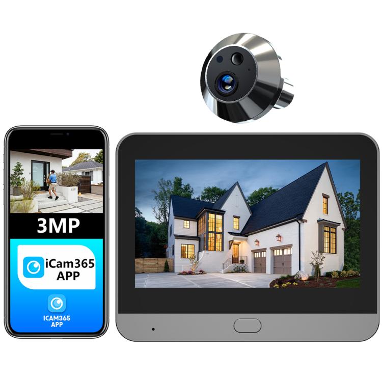 Videoportero inteligente WiFi con detección de movimiento y pantalla HD de 4,3 pulgadas RH-PD10-I, RH-PD10-I