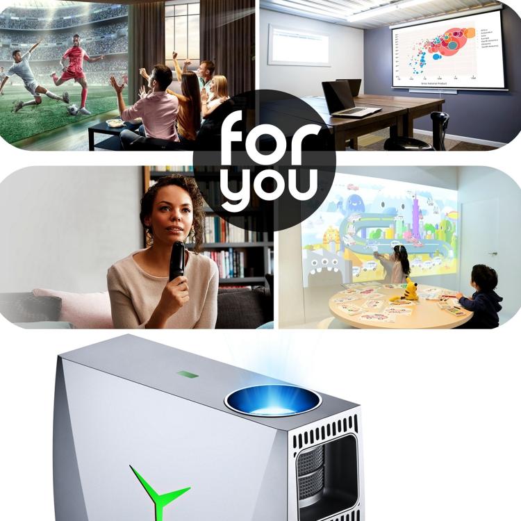 Proyector inteligente inalámbrico portátil VIVIBRIGHT F40 de 1920x1080 y 4200 lúmenes para cine en casa, con control remoto y versión Android., US Plug, UK Plug, AU Plug