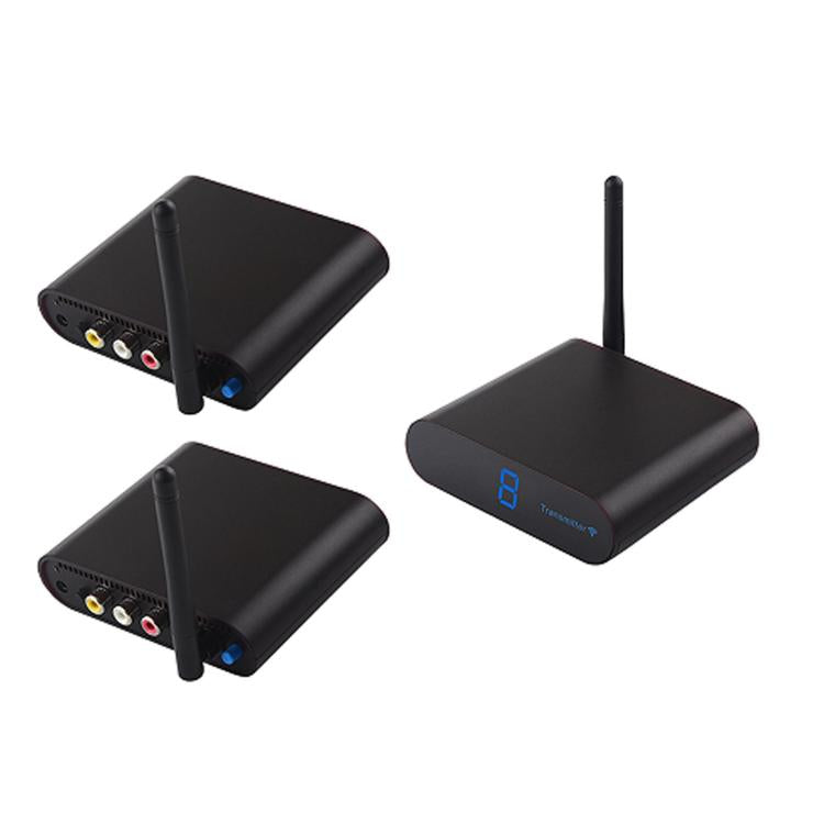 Transmisor de audio/vídeo inalámbrico Measy AV530-2 de 5,8 GHz + 2 receptores, distancia de transmisión: 300 m, Black US Plug