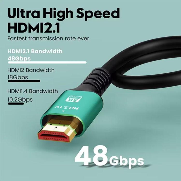 Cable HDMI 2.1 8K HD de 2 m para conectar TV, ordenador y proyector., 2M
