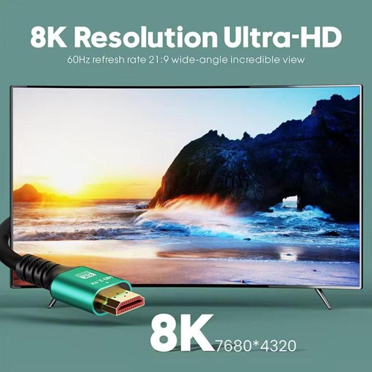 Cable HDMI 2.1 8K HD de 2 m para conectar TV, ordenador y proyector., 2M