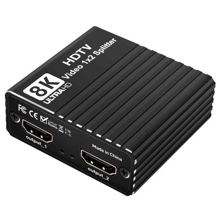Divisor de vídeo HDMI Ultra HD H12 8K 60Hz 1 entrada 2 salidas, H12