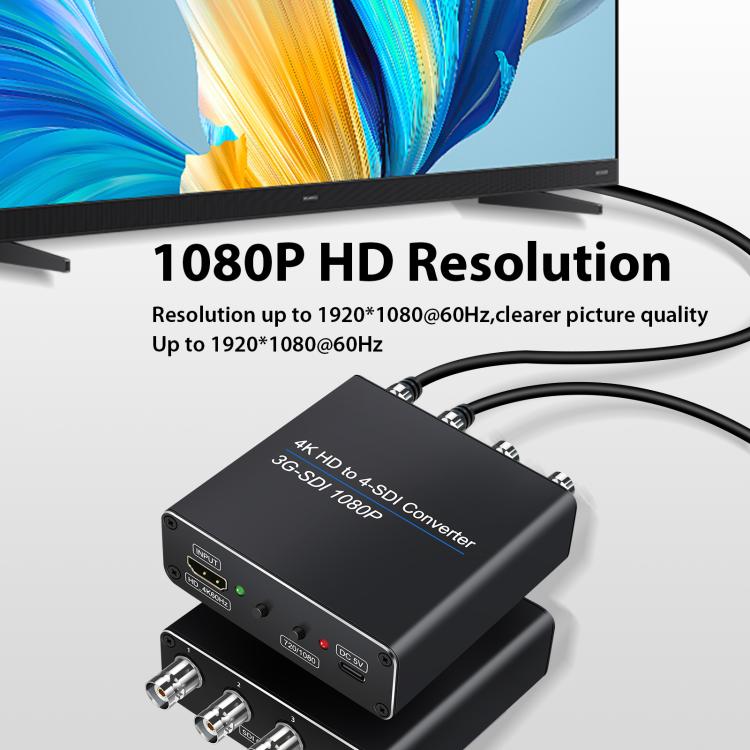 Convertidor NK-814 de entrada HDMI 4K a salida 4-SDI, 4-SDI