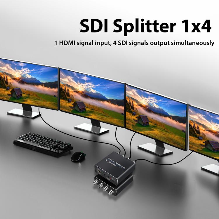 Convertidor NK-814 de entrada HDMI 4K a salida 4-SDI, 4-SDI
