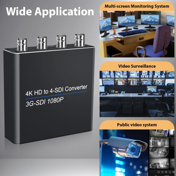 Convertidor NK-814 de entrada HDMI 4K a salida 4-SDI, 4-SDI