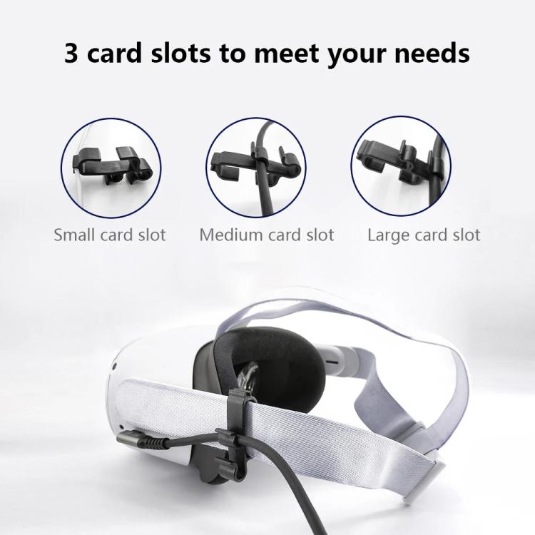 Hebilla de fijación con clip auxiliar para cable VR universal