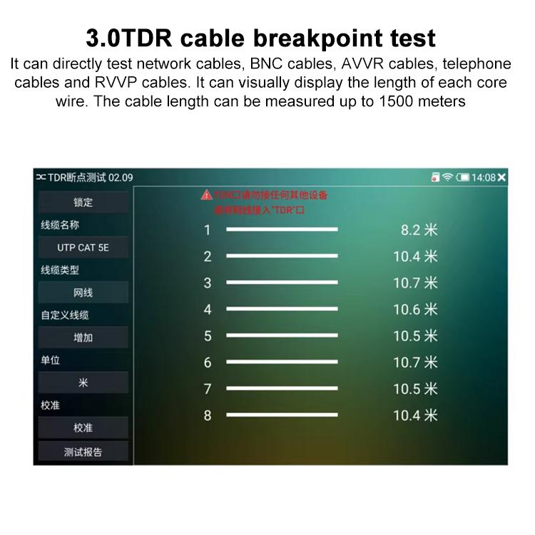Probador de videovigilancia para ingeniería de simulación de redes coaxiales IPCXS-ACHT 6K, US Plug, EU Plug, UK Plug