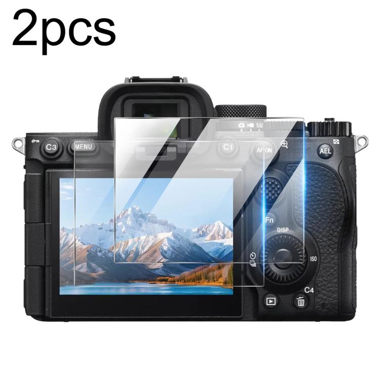 2 láminas de vidrio templado HD antiarañazos y antihuellas, For Sony Alpha 7 V  / ILCE-7M5