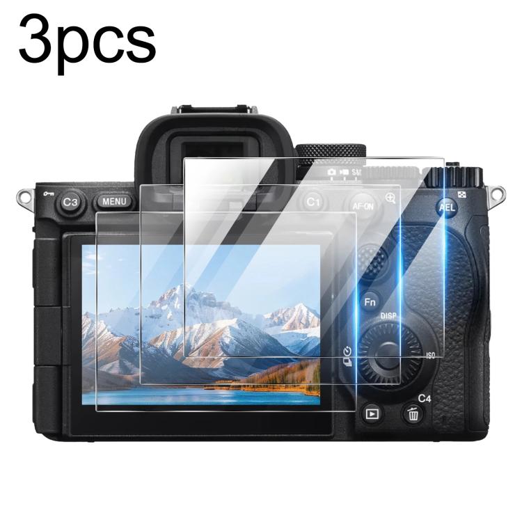 3 láminas de vidrio templado HD antiarañazos y antihuellas, For Sony Alpha 7 V  / ILCE-7M5