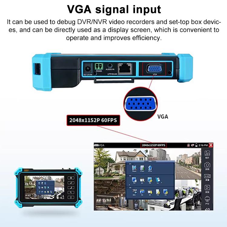 Probador de videovigilancia para ingeniería de simulación de redes coaxiales IPC-5100 Plus 4K, US Plug, EU Plug, UK Plug, AU Plug