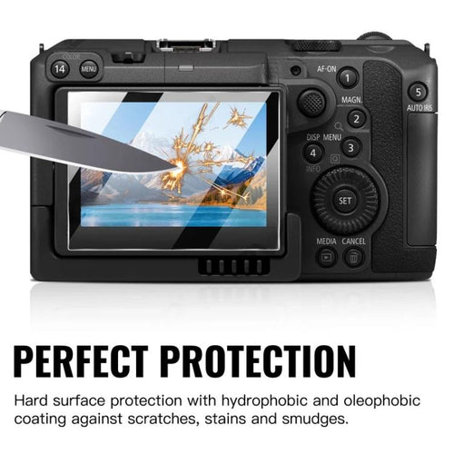 3 láminas de vidrio templado HD antiarañazos y antihuellas, For Canon EOS C50