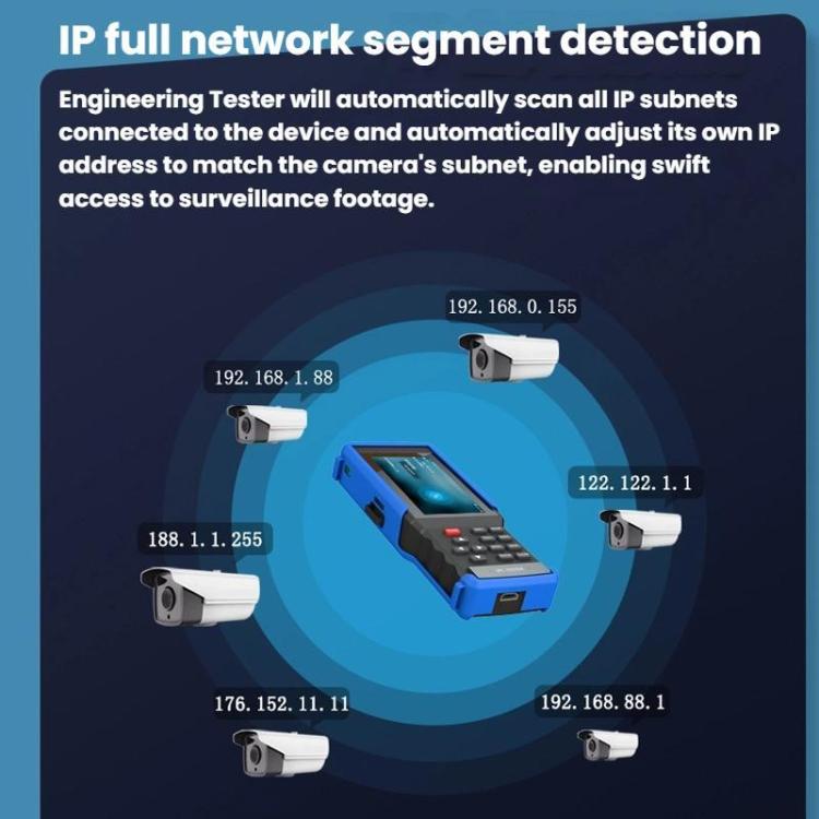 Probador de ingeniería de red analógica coaxial IPC9310Plus con pantalla HD de 4,5 pulgadas y probador de videovigilancia, IPC9310Plus(US Plug)