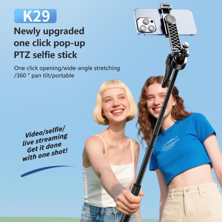 Trípode telescópico de pie para teléfono K29 con palo selfie.