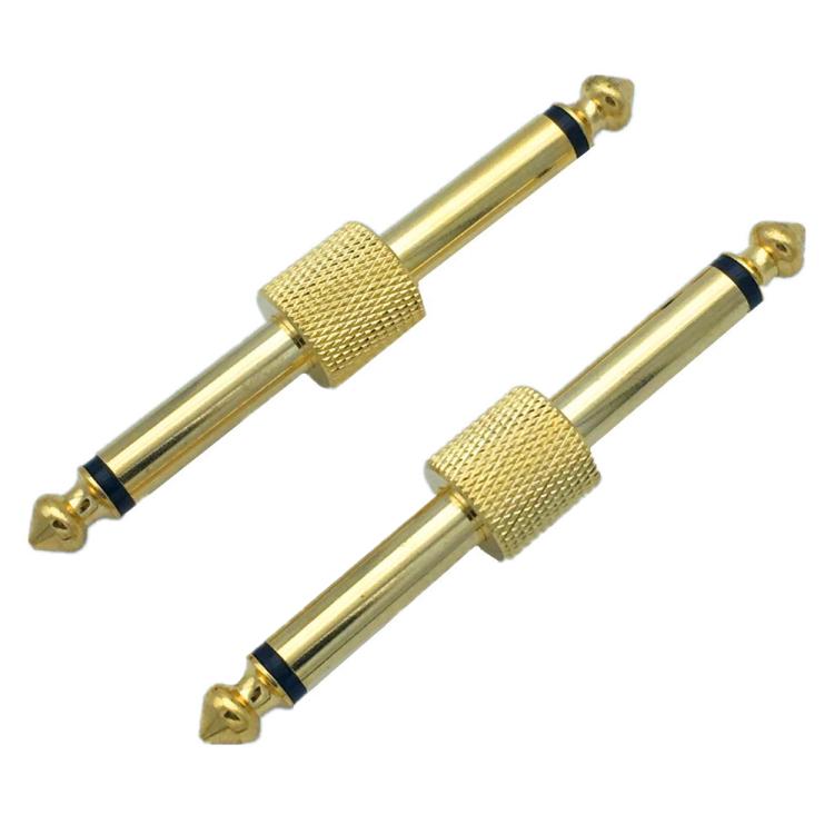 Adaptador de audio mono macho de 6,5 mm a estéreo macho de 6,35 mm