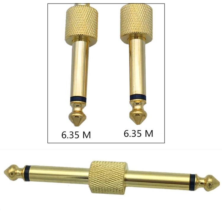 Adaptador de audio mono macho de 6,5 mm a estéreo macho de 6,35 mm