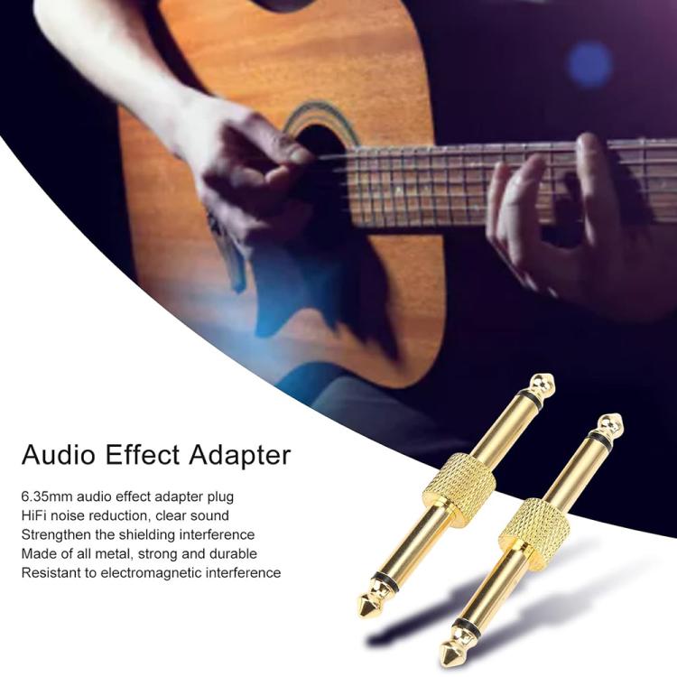 Adaptador de audio mono macho de 6,5 mm a estéreo macho de 6,35 mm