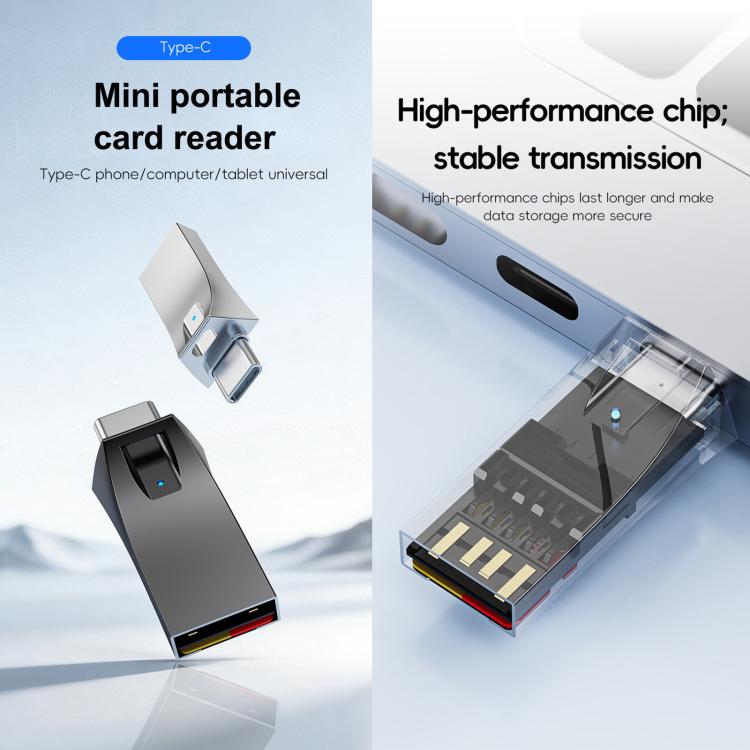 Adaptador lector de tarjetas SD con interfaz Mini Tipo-C, no compatible con tarjetas TF.