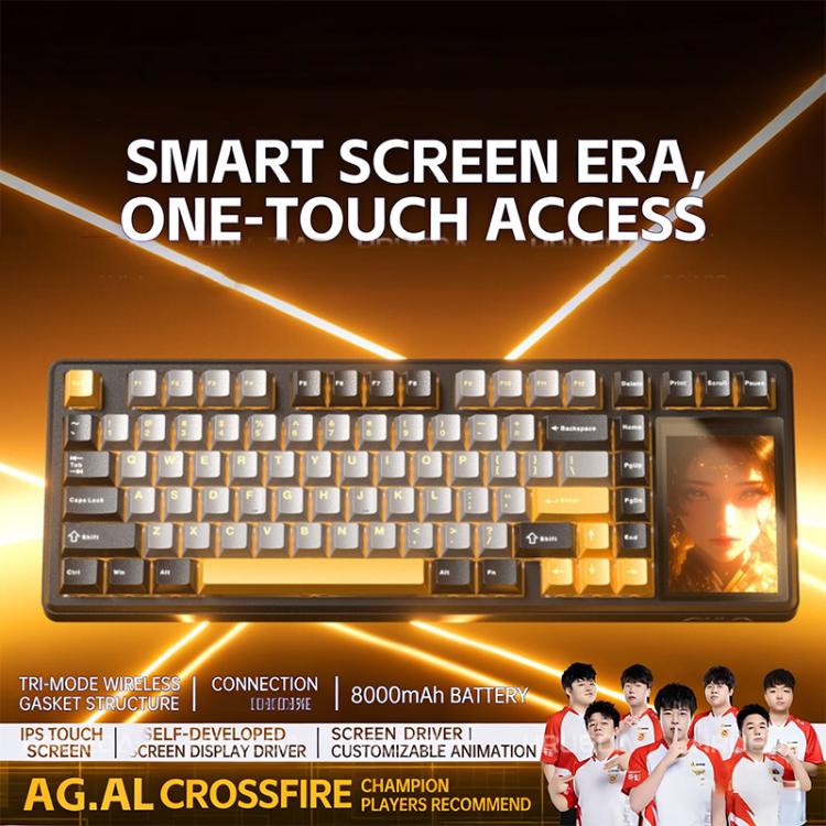Teclado mecánico personalizable AULA L99 con pantalla táctil inteligente RGB de tres modos