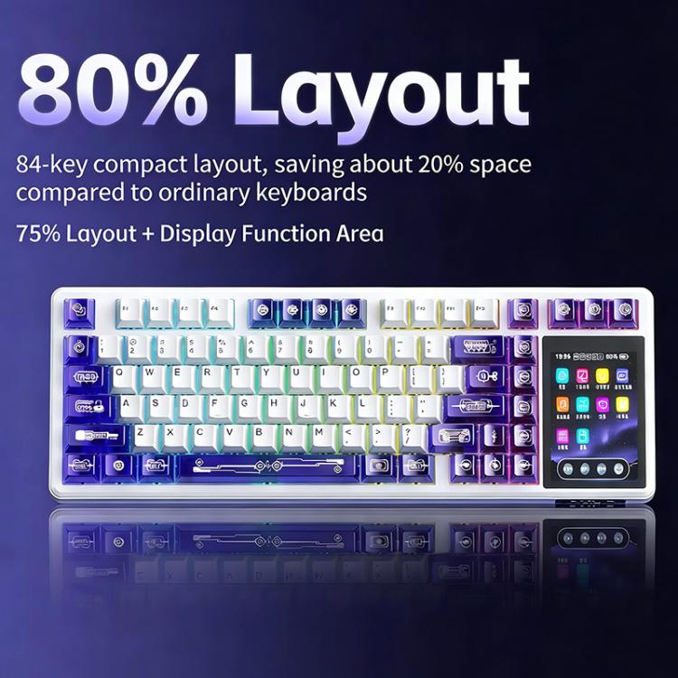 Teclado mecánico personalizable AULA L99 con pantalla táctil inteligente RGB de tres modos