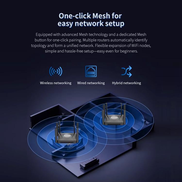 Router inalámbrico para juegos COMFAST CF-WR673BE WiFi 7 Gigabit de doble banda 2700M, AU Plug, EU Plug, US Plug