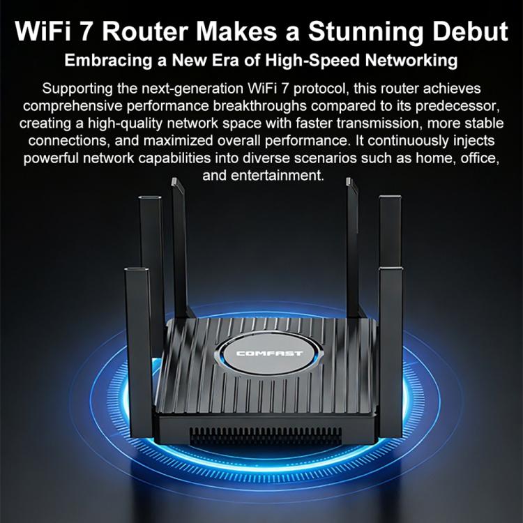 Router inalámbrico para juegos COMFAST CF-WR673BE WiFi 7 Gigabit de doble banda 2700M, AU Plug, EU Plug, US Plug