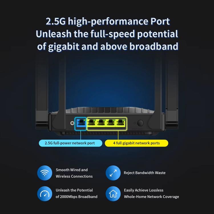 Router inalámbrico para juegos COMFAST CF-WR673BE WiFi 7 Gigabit de doble banda 2700M, AU Plug, EU Plug, US Plug