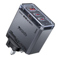 Cargador rápido de tres puertos Yesido YC147 de 65 W con tecnología Mecha GaN, YC147