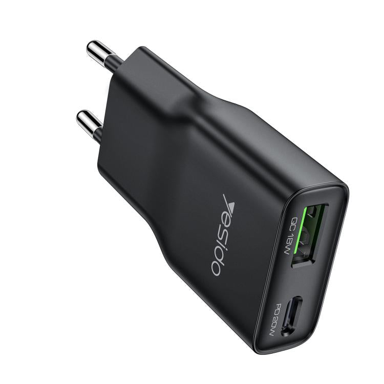 Cargador rápido Yesido YC112 ultradelgado de 20 W con doble puerto PD QC, YC112