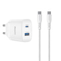 Cargador rápido Yesido PD45W con interfaz dual USB y Tipo-C, EU Plug, UK Plug, US Plug
