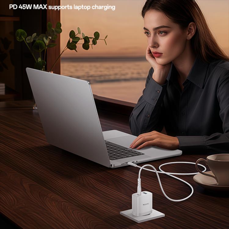Cargador rápido Yesido PD45W con interfaz dual USB y Tipo-C, EU Plug, UK Plug, US Plug