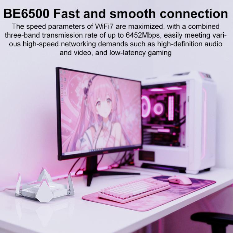 Adaptador de red inalámbrica tribanda COMFAST CF-988BE de 6500 Mbps con WiFi7 y USB 3.0, sin necesidad de controladores., CF-988BE