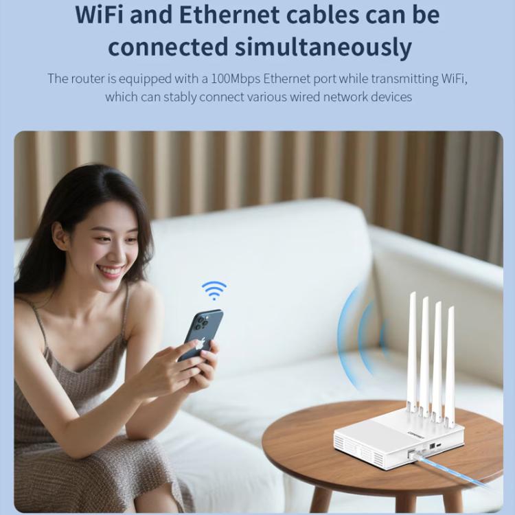 Router portátil COMFAST CF-E11 con conexión 4G SIM a Ethernet/WiFi, CF-E11