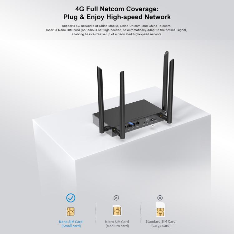 Router COMFAST CF-E15 de grado industrial con tarjeta SIM 4G a Ethernet/WiFi, CF-E15