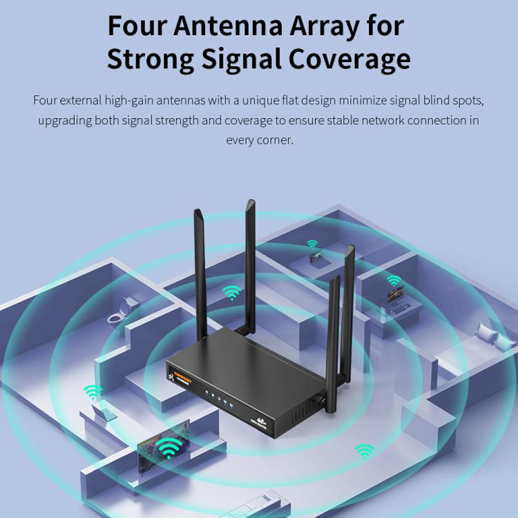 Router COMFAST CF-E15 de grado industrial con tarjeta SIM 4G a Ethernet/WiFi, CF-E15